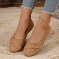 thumbnail image 5 of SuTry Women's Round Toe Flats Slip On Comfortable Metal Ring Detail Lightweight Casual Walking Office School Shoes(38), 5 of 9
