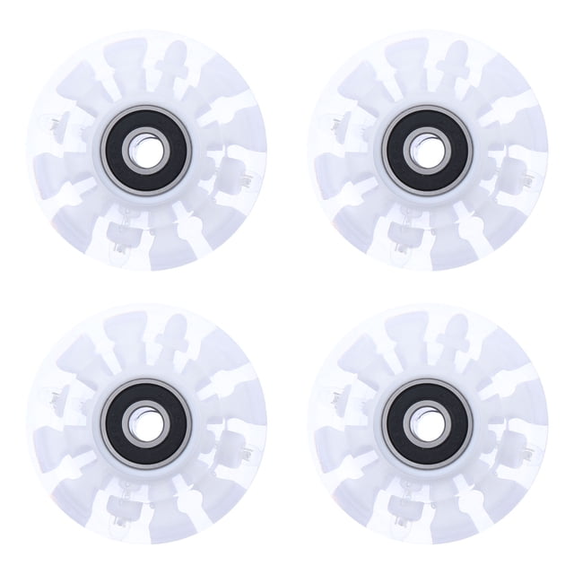 DEEPCRAFF 4Set Scooter Light Up Wheels Assorted Color For Double Row Roller Skates 2.4x1.4in