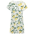 thumbnail image 3 of Lemons on White Women's Dress Short Sleeve Summer Sundress Summer Women Clothes, 3 of 7