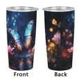 thumbnail image 4 of Wildflowers Butterfly 20oz Tumbler with Lid And Straw Insulated Mug Stainless Steel Vacuum Double Wall Mug For< Car>, 4 of 8