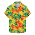 thumbnail image 5 of Yaoyar Mens Garden Flower Print Hawaiian Short Sleeve Button Down Collar Casual Top Exotic Resort Design Summer Holiday Short Sleeve Shirt, 5 of 6