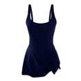 thumbnail image 4 of LEEYNEER One Piece 2024 Tummy Control Swimsuit for Womens Swimdress With Drawstring Women Swimsuit Push Up Swim Dresses Bathing Suit With Skirt, 4 of 5