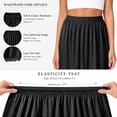thumbnail image 3 of Women's Soft Satin Half Slip - Lace Long Underskirt for Under Dresses, Comfortable and Elegant, 3 of 8