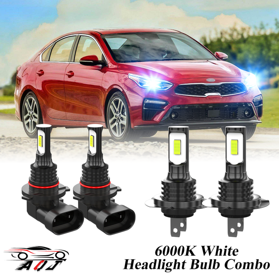 8000K Ice Blue LED Headlight Bulbs Combo Kit For Kia Forte 2017-2022