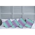 thumbnail image 2 of Ambesonne Mandala Throw Pillow Cover 4 Pack, Ornate Hippie, 20", Purple Aqua, 2 of 5