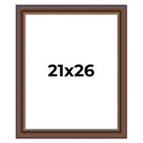 21x26 Copper and Brown Real Wood Picture Frame Width 2 inches | Interior Frame Depth 0.5 inches |