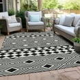 thumbnail image 6 of Addison Rugs Chantille Indoor/Outdoor Transitional Diamonds Black Washable Rectangle Rug, 8' x 10', 6 of 6