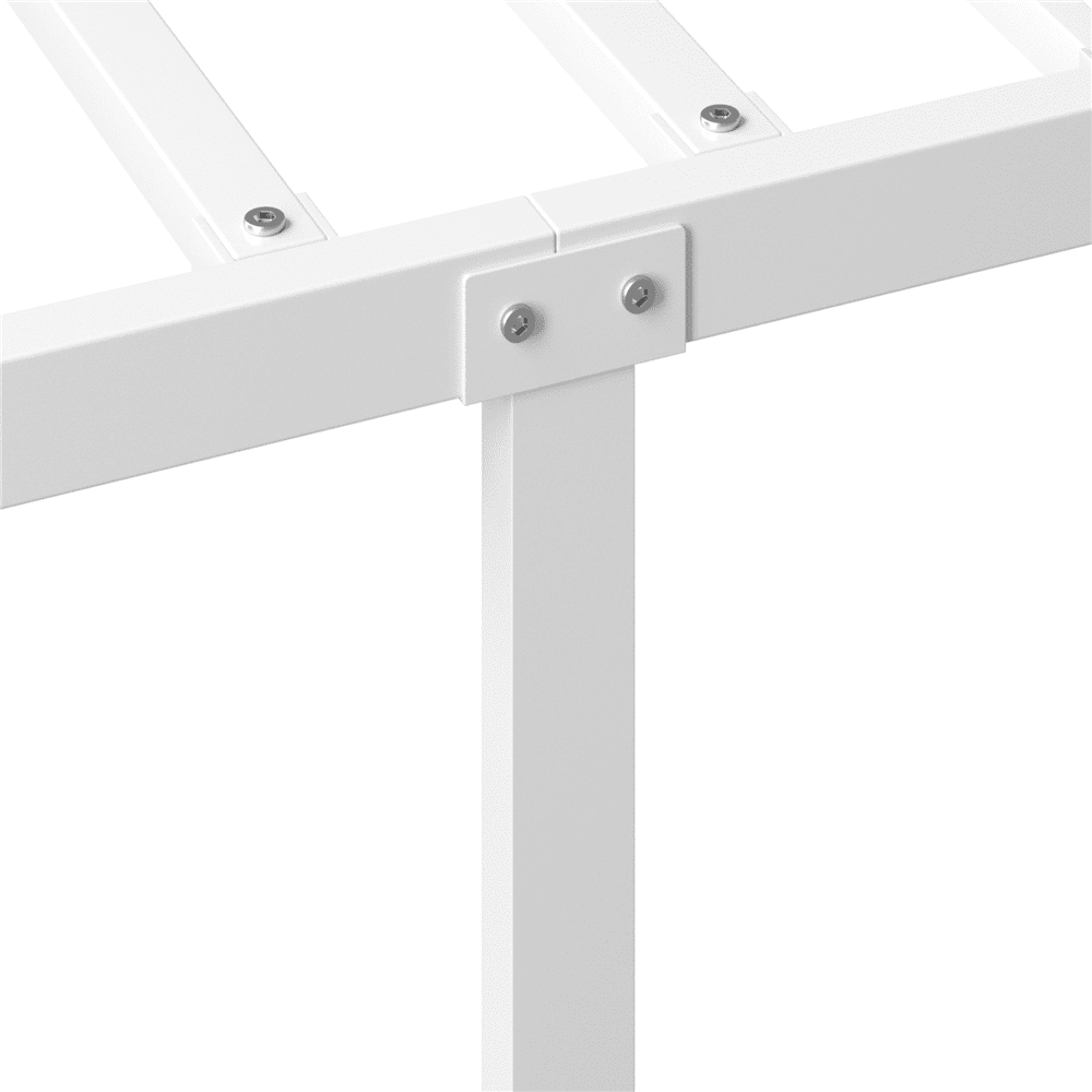 Renwick Skylar Cloud-Inspired Design Full Size Metal Platform Bed, White, Adult