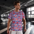thumbnail image 3 of Wukai Sea Stars Print Men's Short-Sleeved Mesh T-Shirt,Quick-Dry Short Sleeve Workout T-Shirt-3X-Large, 3 of 8