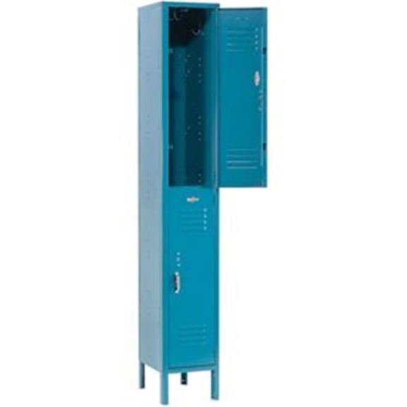 Double Tier Paramount Locker with 2 Door Ready to Assemble - Blue