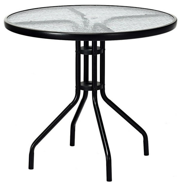 Round Metal Outdoor Dining Table, How To Paint A Glass Top Patio Table