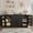 53"W Black, variant on Mabor Farmhouse Buffet Cabinet with Charging Station,53" Coffee Bar Cabinet with Storage & Compartment Drawer,Sideboard Cabinets with Door and Adjustable Shelves for Kitchen Dining Room,White