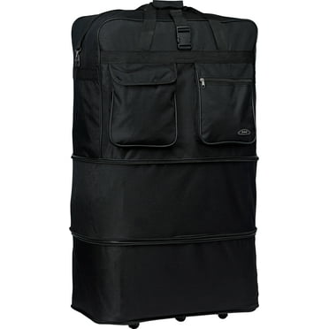 40" Black Rolling Wheeled Duffle Bag Spinner Suitcase Luggage - 5 Wheels