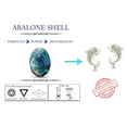 thumbnail image 6 of AFFY 14k White Gold Over Sterling Silver Natural Abalone Dolphin Stud Earrings Jewelry Gift For Womens with Push backs, 6 of 6