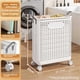 thumbnail image 3 of Folding Dirty Laundry Basket Bathroom Laundry Basket 37.7x31x50cm, 3 of 5