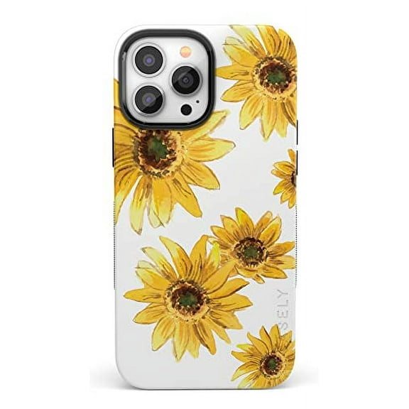Casely iPhone 13 Pro Max Phone Case | Compatible with MagSafe | Bright Yellow Sunflowers Case | Compatible Only with iPhone 13 Pro Max