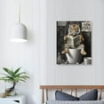thumbnail image 3 of JRXY Tiger Bathroom Decor Wall Art Funny Tiger in Bathroom Poster Black and White Tiger Picture Print Painting Wall Décor for Home Office, 1704443220113623 12x16 in, 3 of 4