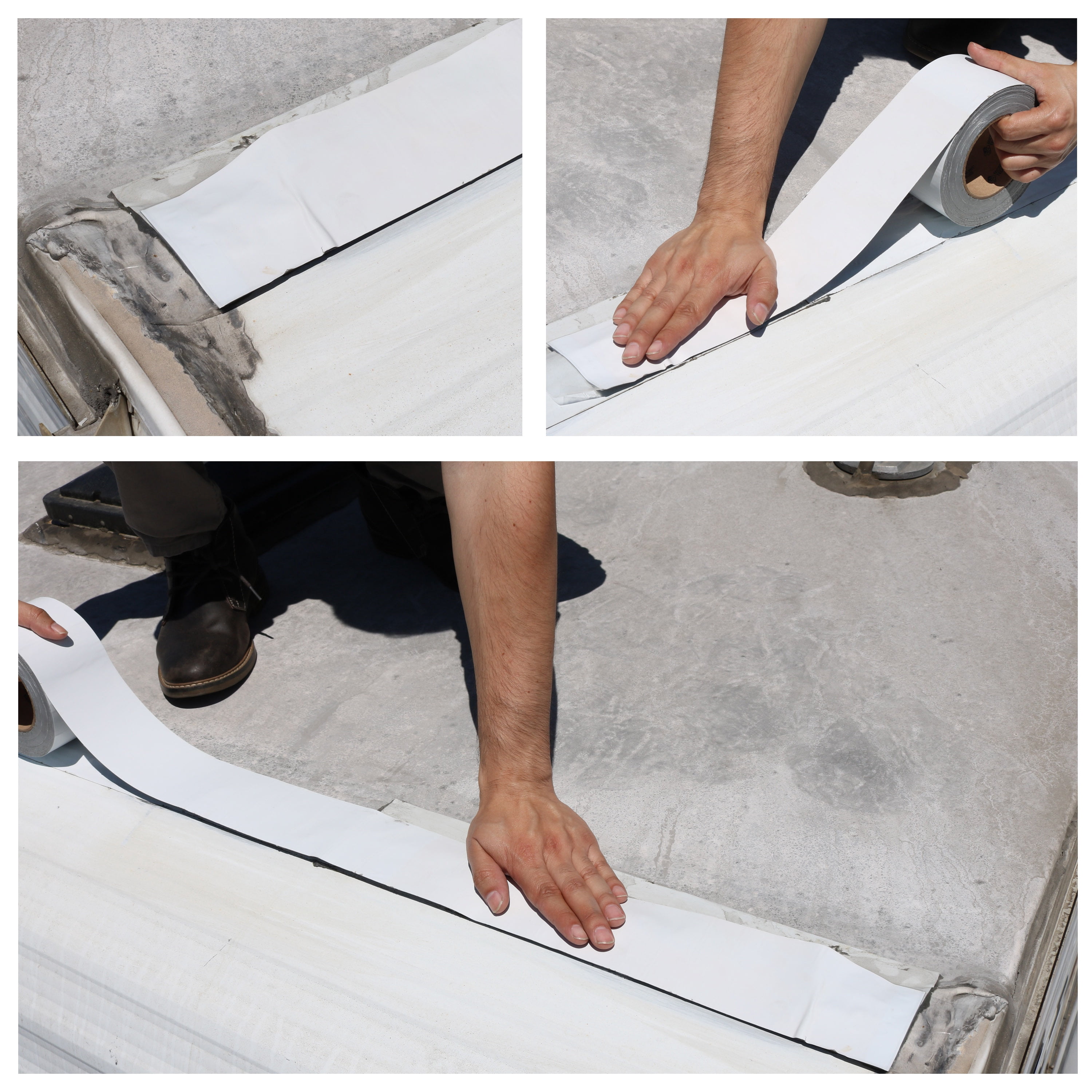 LCW 6" x 25' RV Leak Repair Tape UV Weatherproof Roof Seal Sticky White