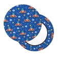 thumbnail image 7 of Uemuo Dinosaur Driving Pattern Round Bar Stool Seat Covers Washable Stool Cushion Slipcover Elastic Bar Chair Covers-13 inch, 7 of 7