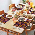 thumbnail image 2 of Halloween Jack O Lanterns with Candy Summer Placemats Table Placemats Set Of 4-Linen Kitchen Washable Placemats Table Mats 11.8"x17.7" Non-Slip Heat Resistant, 2 of 6