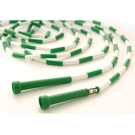 16' Segmented Skip Rope, Green/White