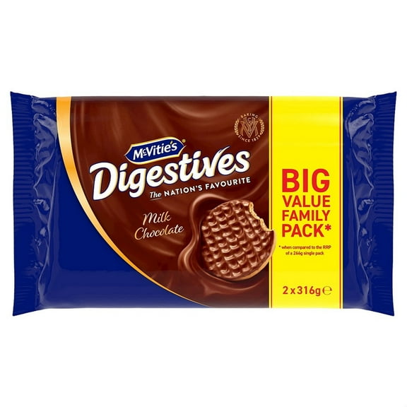 McVitie's Digestives Milk Chocolate Twin Pack Biscuits 632g
