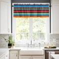 thumbnail image 2 of Colorful Striped Kitchen Valances for Windows 42x12 Inch Kitchen Curtains Valances Rod Pocket Boho Rainbow Stripes Abstract Lines Bathroom Window Valances for Window Treatment Decor, 2 of 6