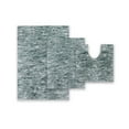 thumbnail image 3 of Royal 3-Piece Microfiber Bath Rug Set, Soft Plush Bathroom Mats with Non-Slip Rubber Backing, Quick-Dry, Ultra-Absorbent, Machine Washable Rugs for Shower, Tub, Vanity, and Toilet Areas, Green, 3 of 9