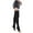 Black, variant on Joernso 1 Pair Compression Stockings Solid Color Breathable Spandex Thigh High Running Socks for Men Women