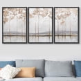 thumbnail image 2 of IDEA4WALL 3 Panels Framed Canvas Print Wall Art Set Pastel Mountain Lake Tree Forest Abstract Landscape Illustration Modern Art Decorative Nordic Artwork Housewarming - 24"x36"x3 Panels Black, 2 of 5
