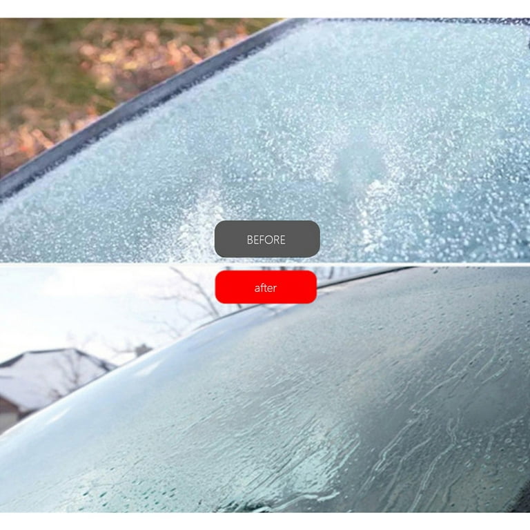 Menrkoo Auto Glass Deicer Car Deicing Snow Antifreeze Spray Winter Windshield Defrost Refrigerator Ice Melter 500ml White Free Size