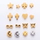 thumbnail image 3 of Cuentas de trébol de la suerte de acero inoxidable, 5 piezas, forma de corazón, estrella, amor, cuentas sueltas chapadas en oro, hallazgos para hacer joyas DIY, 3 of 4