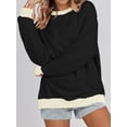 thumbnail image 6 of Women Cute Sweatshirts Contrast Color Loose Casual Pullovers Fall Long Sleeve Tops Autumn Streetwear, 6 of 9