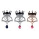 thumbnail image 5 of Punk Hueco de Diamantes de Imitación con Incrustaciones de Cristal Corona Calavera Pin Ramillete Broche de Cuello Pin para Mujeres Hombres Traje Vesti - Plata 1 Silver1 Sunnimix Broche de corona de cráneo, 5 of 8