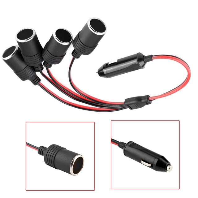 Lighter Splitter 4 Socket, Plug Socket Splitter Adapter Lighter Splitter Adapter Portable For Car Rv, Suv, Racing Car, Truck