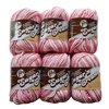Bulk Buy: Lily Sugar'n Cream Yarn 100% Cotton Solids and Ombres (6-Pack) Medium #4 Worsted (Strawberry Ombre)