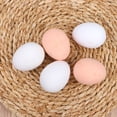 thumbnail image 4 of MasteelfCA 10 Pcs Oeufs Artificiels Faux Oeufs de Poule Réalistes Jouets Éducatifs Bricolage pour Enfants pour Peinture Graffiti (5 Pcs Blancs et 5 Pcs Rouges), 4 of 7