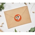 thumbnail image 3 of Darling Souvenir Round 45 Pcs Heart Custom Photo Labels Save The Date Stickers Personalized Bride Groom Names And Date Envelope Seals - Orange, 3 of 4