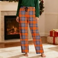 thumbnail image 5 of Kakii Men's Elastic Waist Flannel Pajama Pants Plaid Sleep Bottoms Lounge, 5 of 9