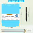 thumbnail image 3 of xianyou-Top Spiral Notebook, A4 Hardcover Top Bound Steno Pads, 240 Pages 100gsm College Ruled Left Handed Notebook Journal for Work, School, Meeting Writing - Blue, 8.5" x 11", 3 of 4