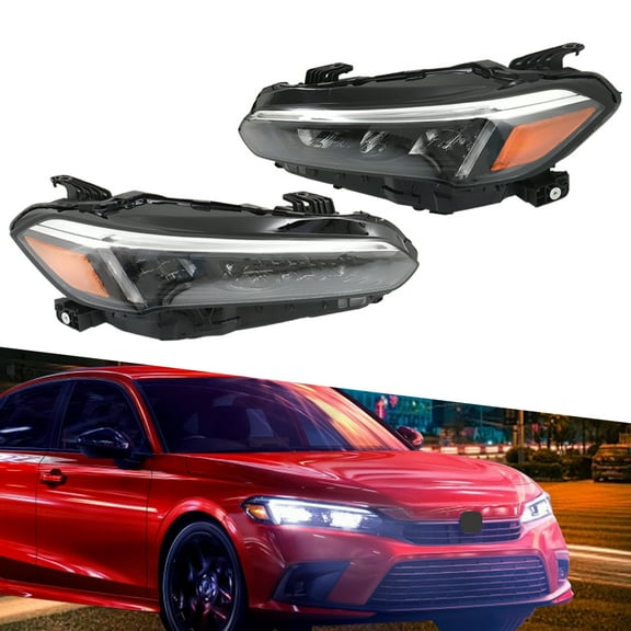 OTTULUR Headlights Headlamp For 2022-2023 Honda Civic Sport Touring LED LH&RH Side