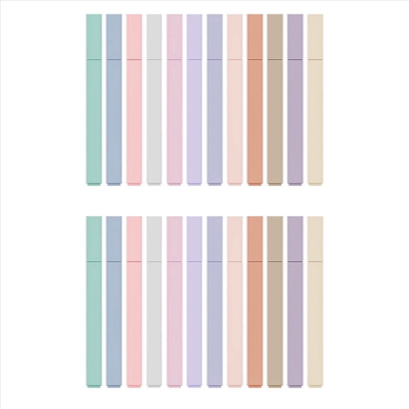 2X Aesthetic Highlighters Cute Assorted Colors Bible Highlighters Pens No Bleed with Soft Tip 12 Color Aesthetic Pens,24 x aesthetic pens,Multi-Color