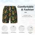 thumbnail image 6 of Picia Mask Tropical Flower pattern Mens Swim Trunks with Compression Liner Stretch Beach Shorts Quick Dry with Zipper Pockets No-Chafing Board Shorts-3X-Large, 6 of 9