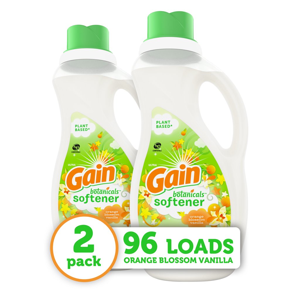 Gain Botanicals Orange, 48 Loads Liquid Fabric Softener, 44 fl oz