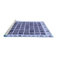 thumbnail image 2 of Ahgly Company Machine Washable Indoor Round Abstract Blue Modern Area Rugs, 4' Round, 2 of 4