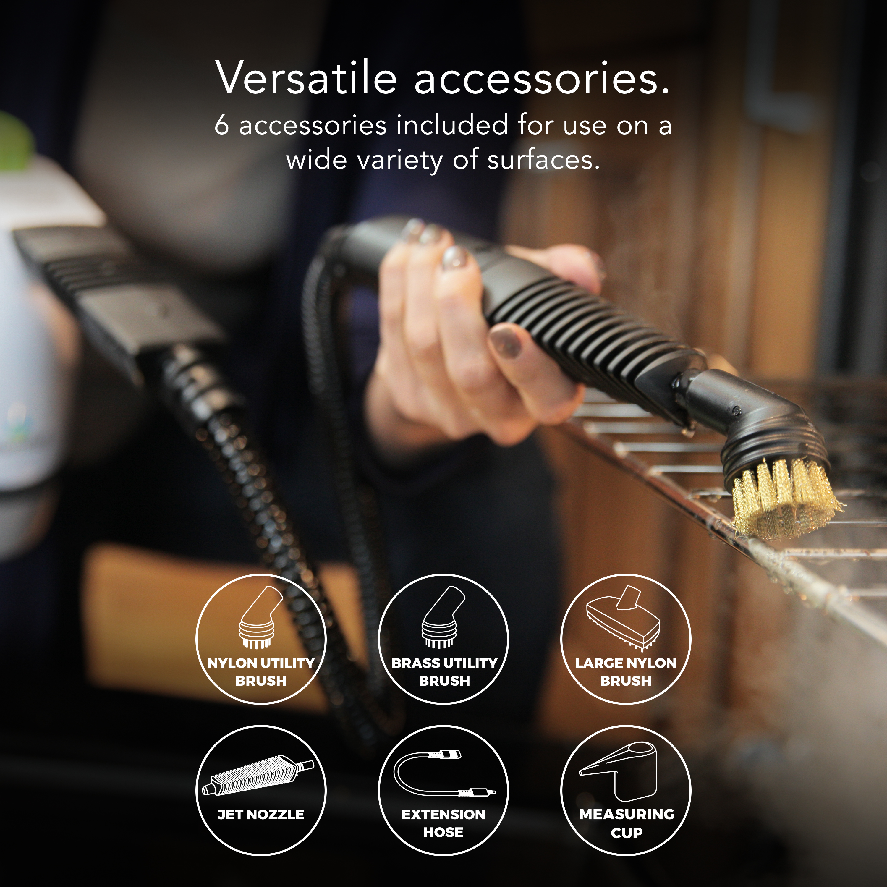 Steamfast SF-210 Handheld Steam Cleaner with 6 Accessories - image 3 of 8