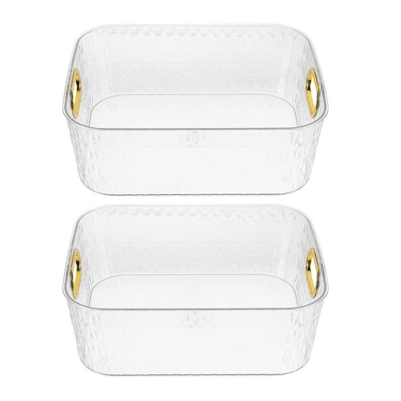 SEWCHICS Rectangular Organizer Transparent 2Pcs 10.6X8.3X3.7In