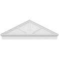 thumbnail image 3 of Ekena Millwork 64"W x 22-7/8"H x 2-3/4"P (Pitch 6/12) Peaked Cap 3 Spoke Architectural Grade PVC Combination Pediment, 3 of 8