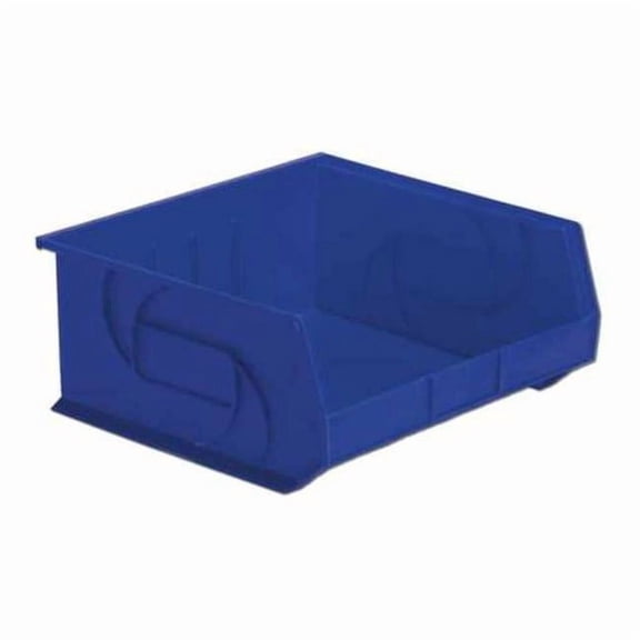 Hang & Stack Storage Bin, Plastic, Blue, 7 in H, 16 1/2 in W, 14 3/4 in L