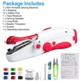 thumbnail image 4 of TAPDRA Mini Sewing Machine Handheld Complete Kit Dual Power AA DC Simple Use Travel Mending Beginner DIY Craft Red Plastic Metal, 4 of 8